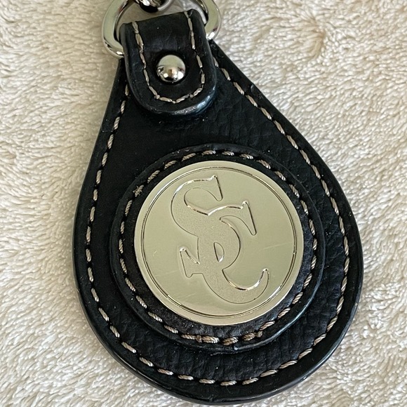 Sophia Caperelli Black Leather Belt Loop Purse Charm Clip Keychain - Picture 7 of 7